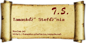 Tamaskó Stefánia névjegykártya